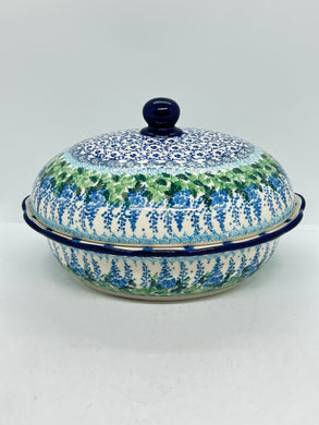 Baker ~ Wavy Edge Oval with Lid ~ 9.5 inch ~ 3300X ~ T4!