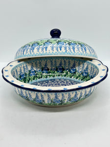 Baker ~ Wavy Edge Oval with Lid ~ 9.5 inch ~ 3300X ~ T4!
