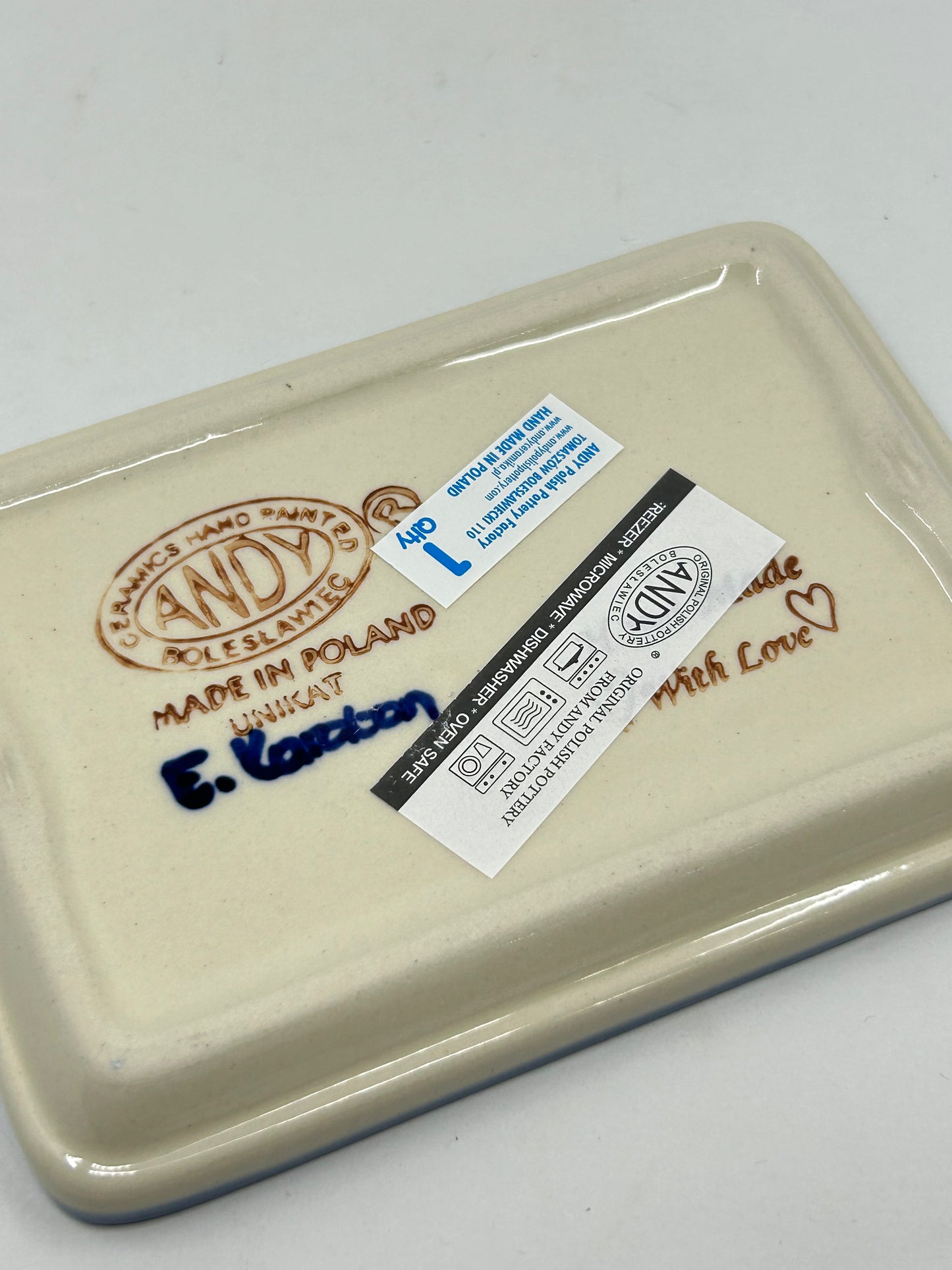 Flat Soap Dish with Rim - D60 - Art