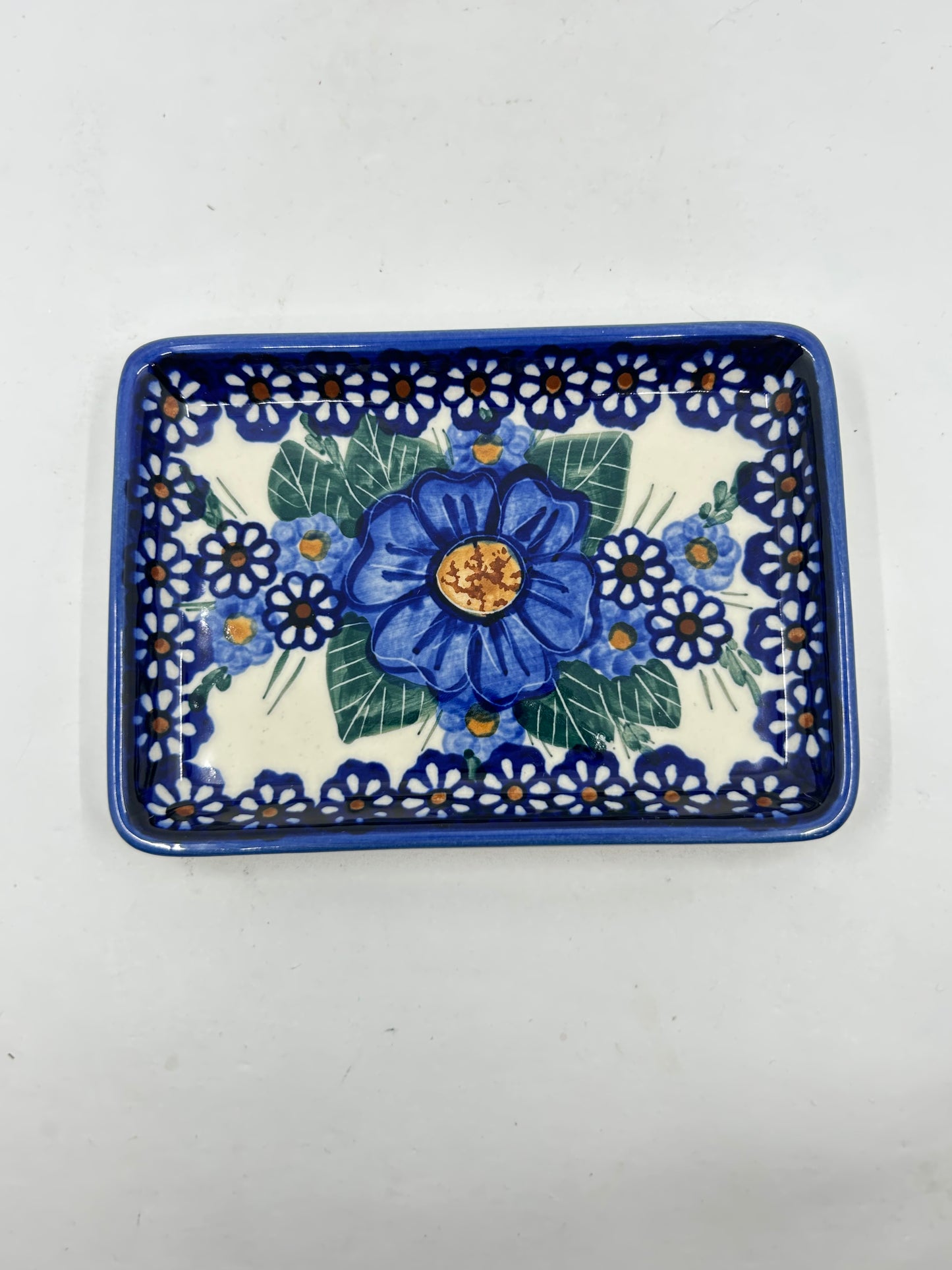 Flat Soap Dish with Rim - D74 - Art