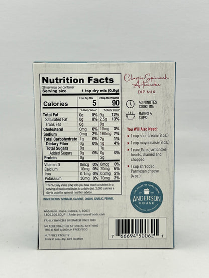 Spinach Artichoke Dip Mix