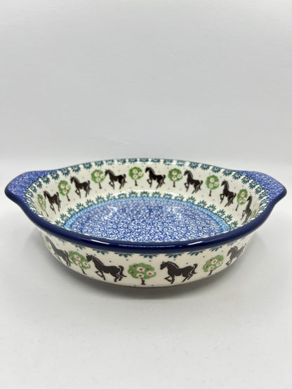 Baker ~ Round w/ Handles ~ 8 inch ~ 2256X - T4!