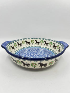 Baker ~ Round w/ Handles ~ 8 inch ~ 2256X - T4!