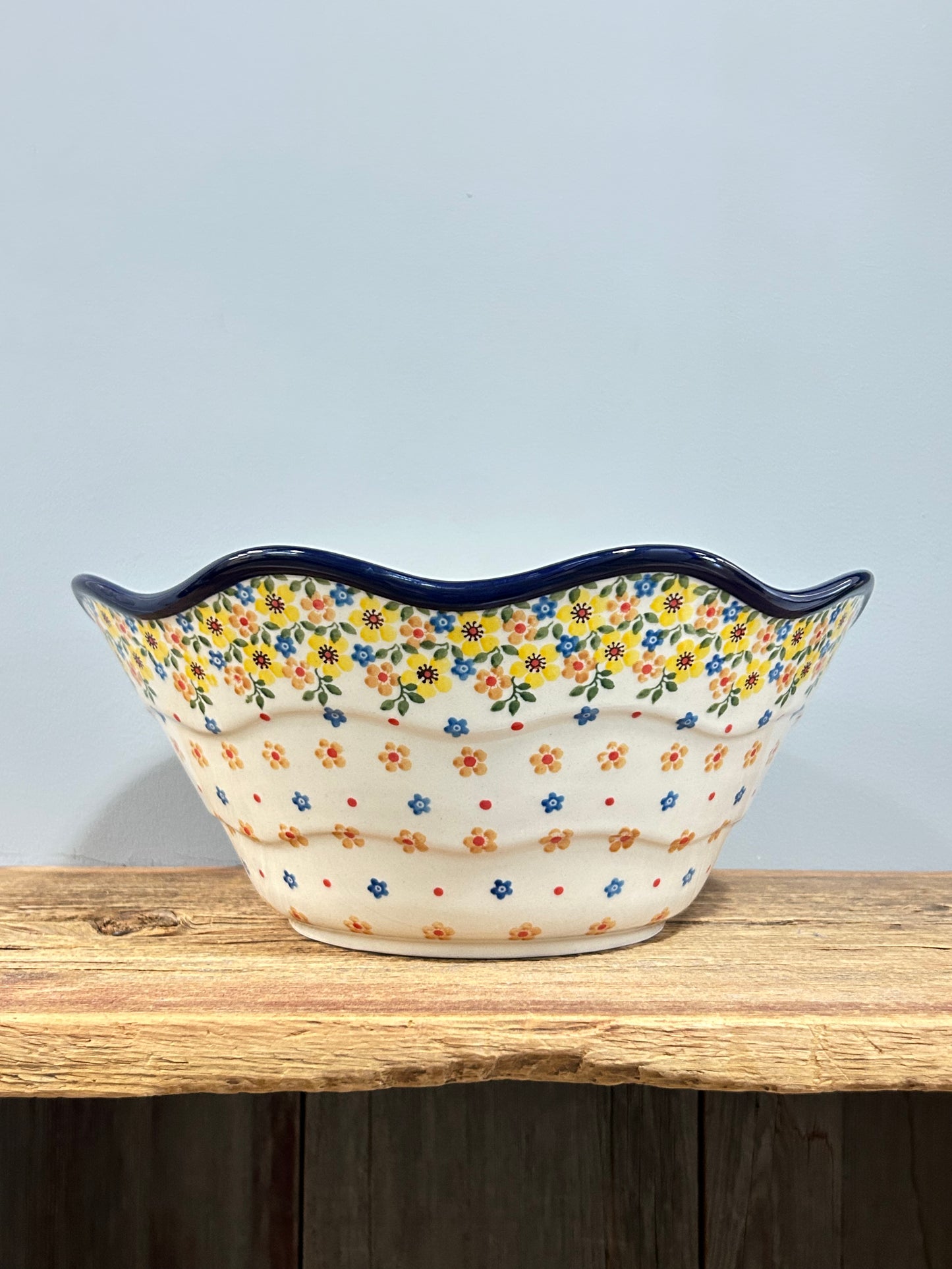 Bowl ~ Wavy Edge ~ Large ~ 12 inch ~ 2225X ~ T3!