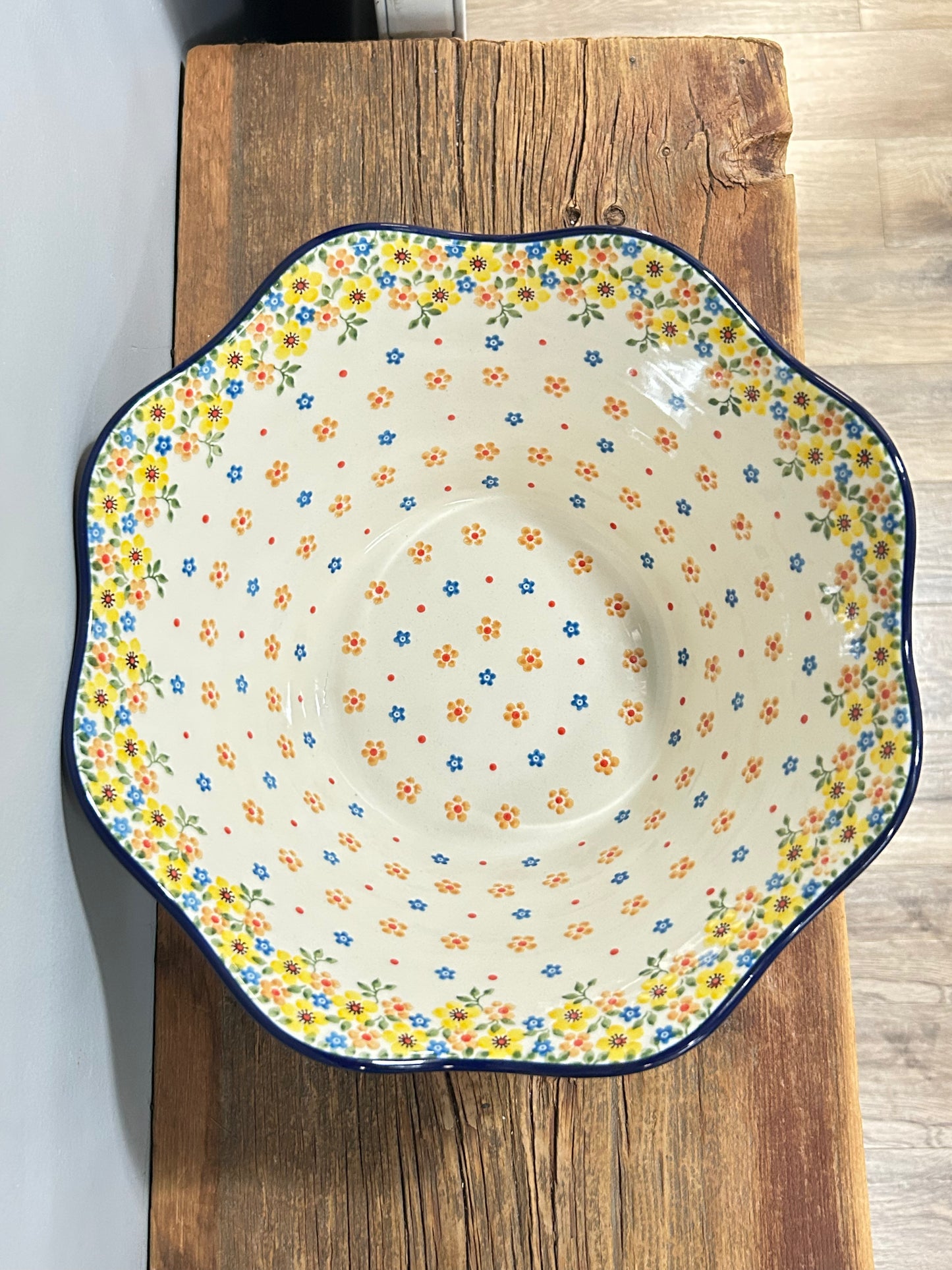 Bowl ~ Wavy Edge ~ Large ~ 12 inch ~ 2225X ~ T3!