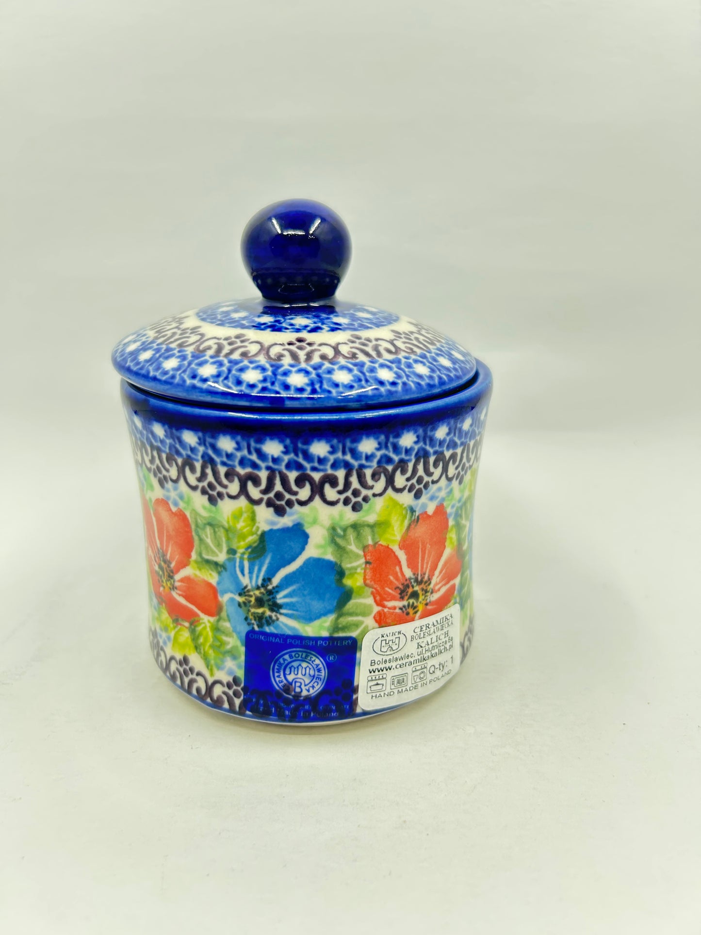 Tall Sugar Bowl - Summer Floral - A1