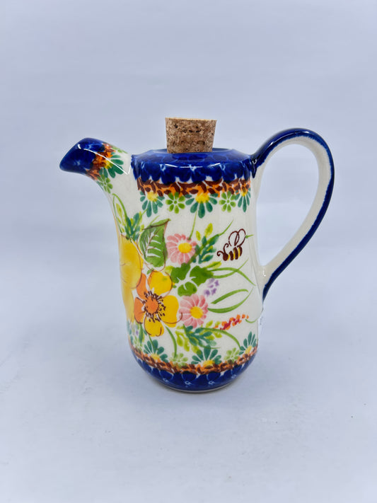 Vinegar Bottle - Giant Yellow Flowers - A1