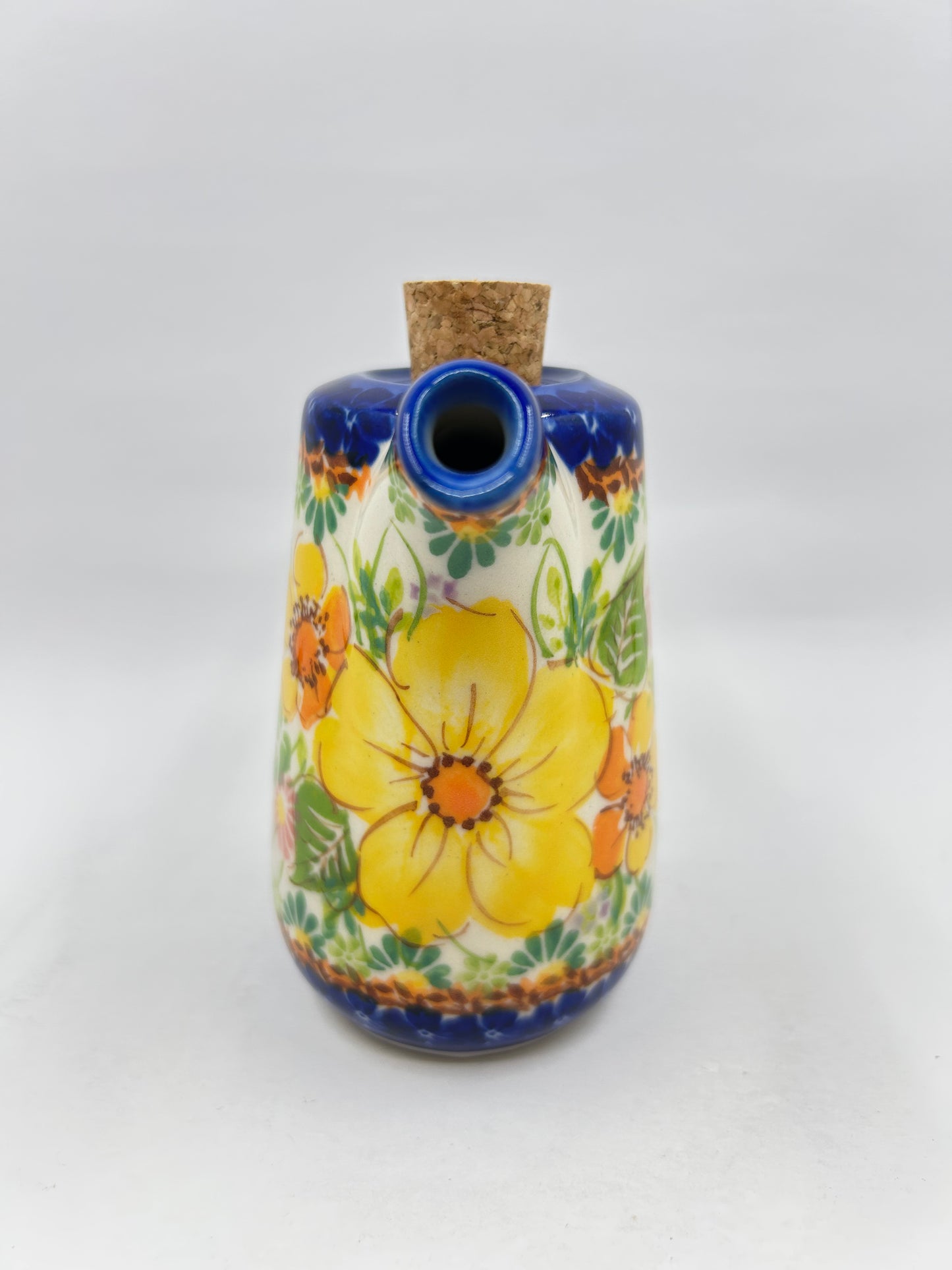 Vinegar Bottle - Giant Yellow Flowers - A1