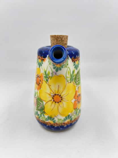 Vinegar Bottle - Giant Yellow Flowers - A1