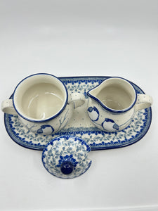 Cream (6 oz) & Sugar (7oz) w/Plate ~ U4830 - U3!