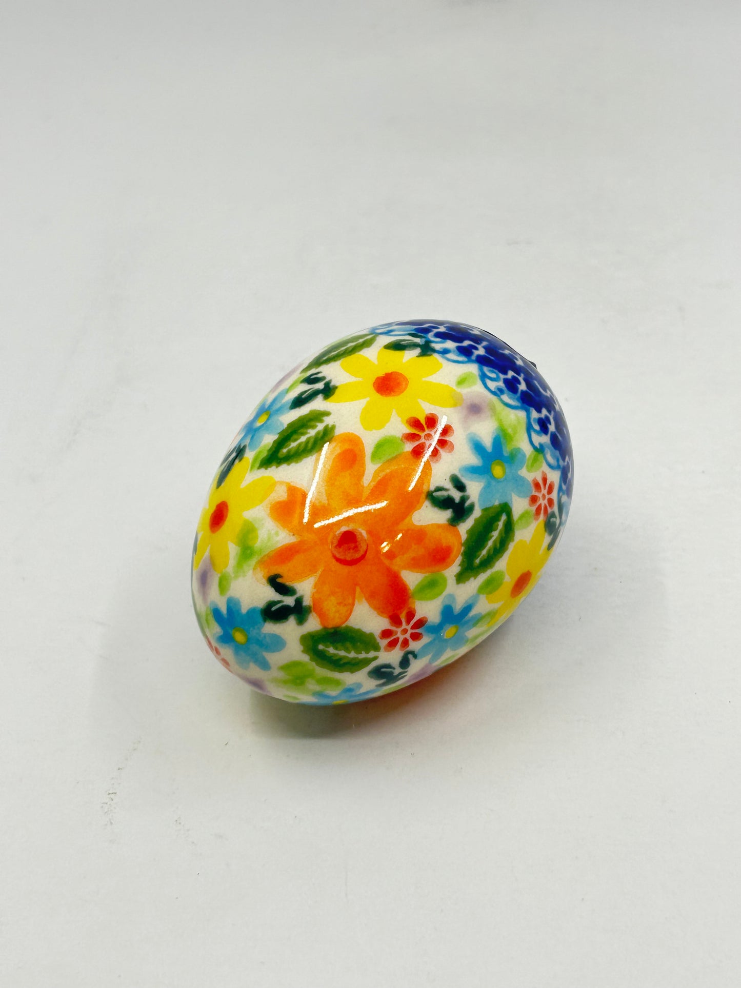 Kalich Stoneware Egg - Colorful Daisy -