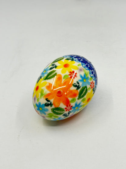 Kalich Stoneware Egg - Colorful Daisy -