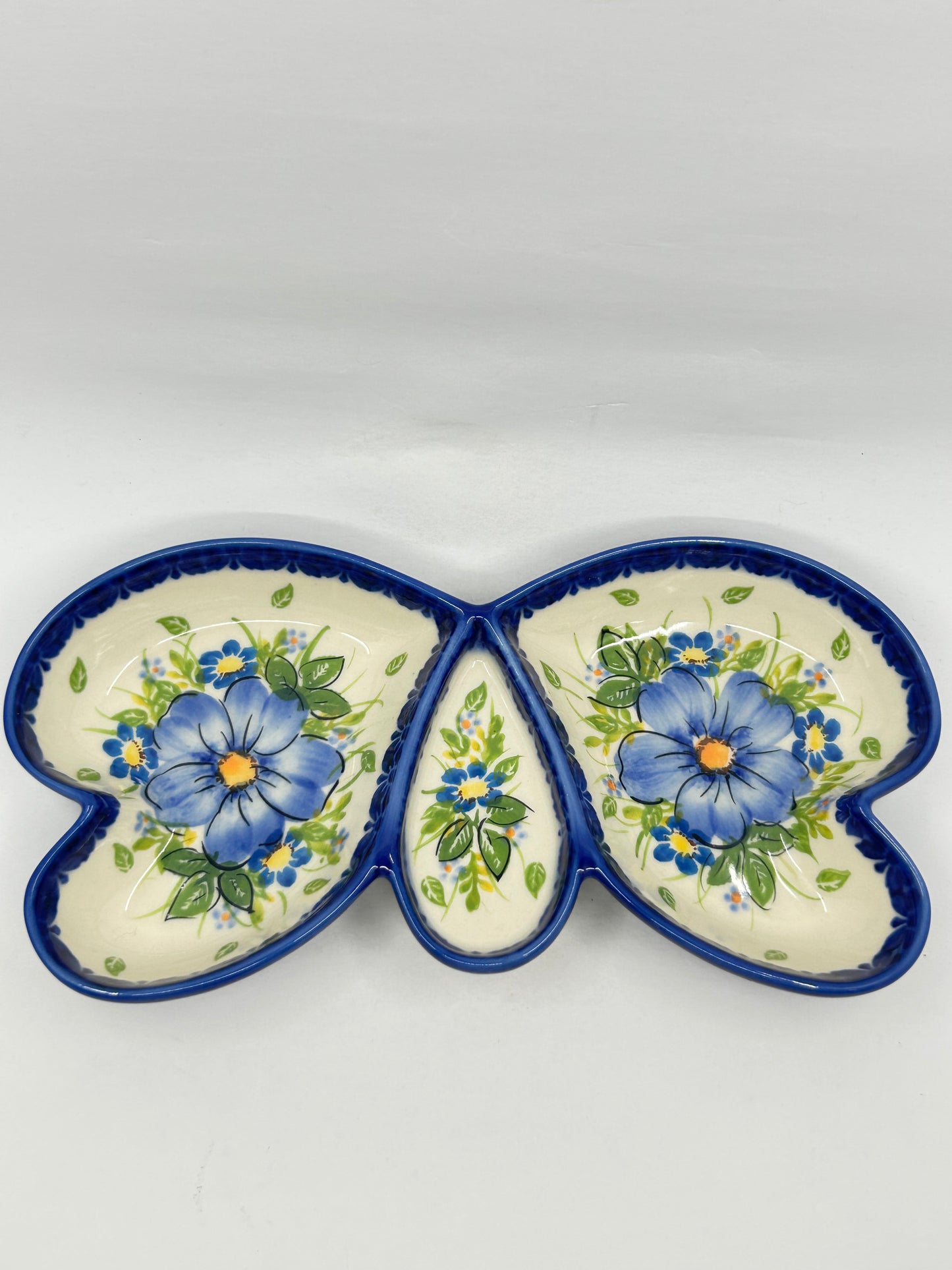 Butterfly Bowl - Blue floral - A1