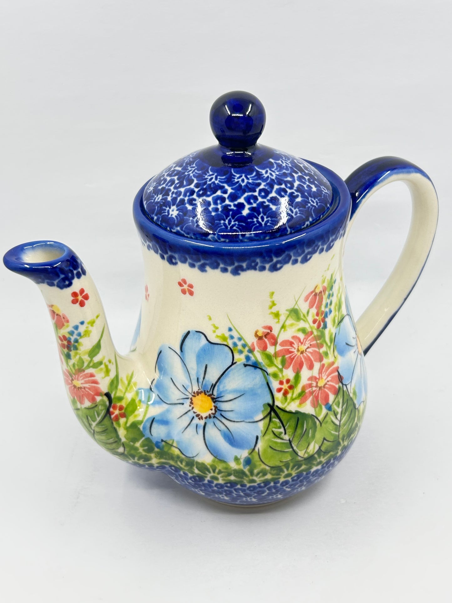 4-Cup Teapot - Blue Flowers - A1