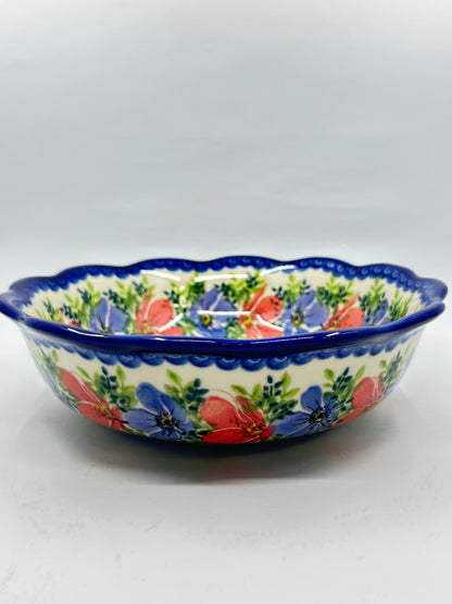 Scalloped Serving Bowl - Spring Floral - A