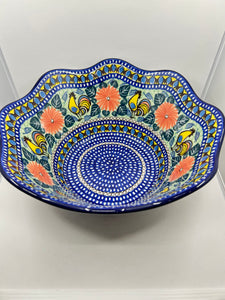 Bowl ~ Wavy Edge ~ Large ~ 12 inch ~ U2617 ~ U3!
