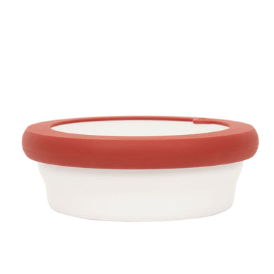 Terra Cotta Large Flexible Silicone and Glass Bowl Lid