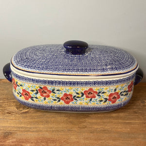Large Oval Covered Baker ~ WK78