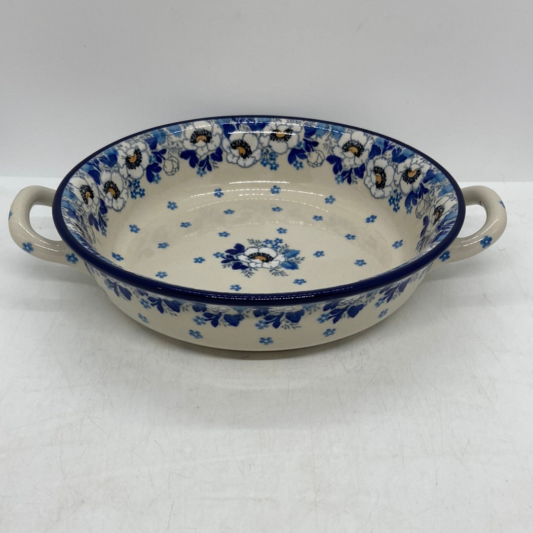 Baker ~ Round w/ Handles ~ 8 inch ~ 2222X ~ T4!