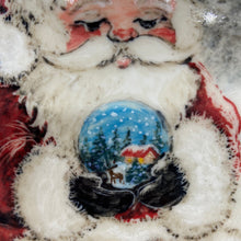 Load image into Gallery viewer, Limited Edition Large Plate - Santa with Snow Globe