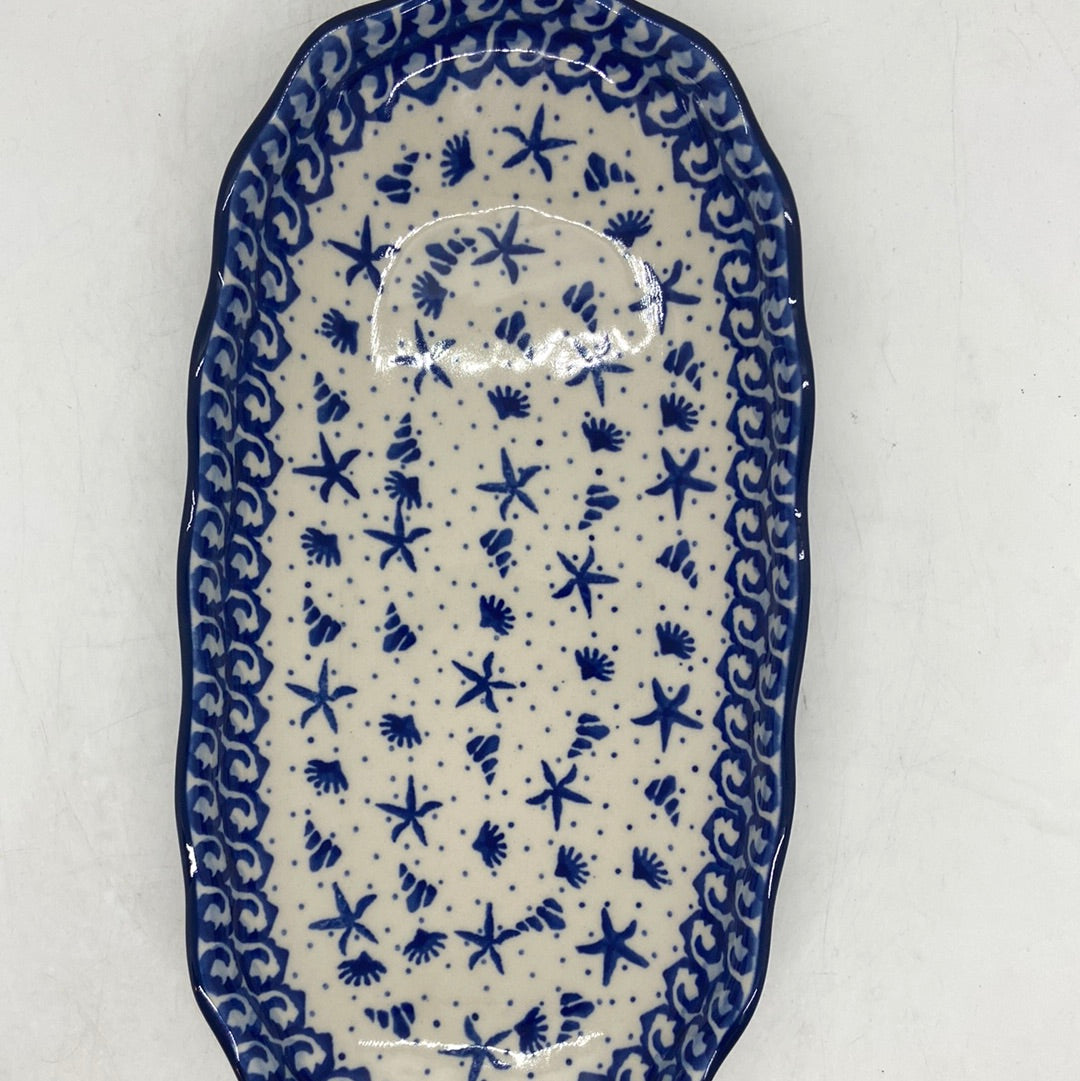 Tray ~ Scalloped Oval ~ 6.25 x 12.5 inch ~ 1016X - T1!