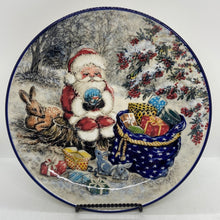 Load image into Gallery viewer, Limited Edition Large Plate - Santa with Snow Globe