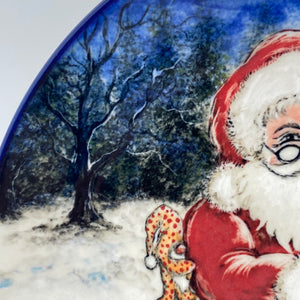Limited Edition Large Plate - Santa with Campfire