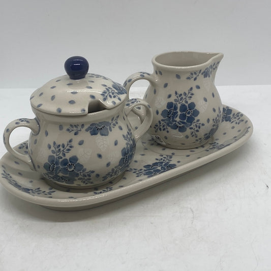 Cream (6 oz) & Sugar (7oz) w/Plate ~ 2496X - T3!