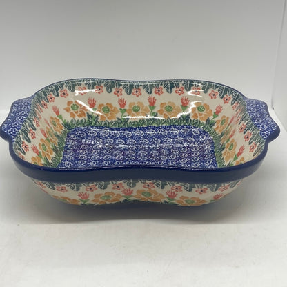 Bowl ~ Square w/ Handles ~ 1384X - T3!