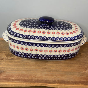 Large Oval Covered Baker ~ PS03