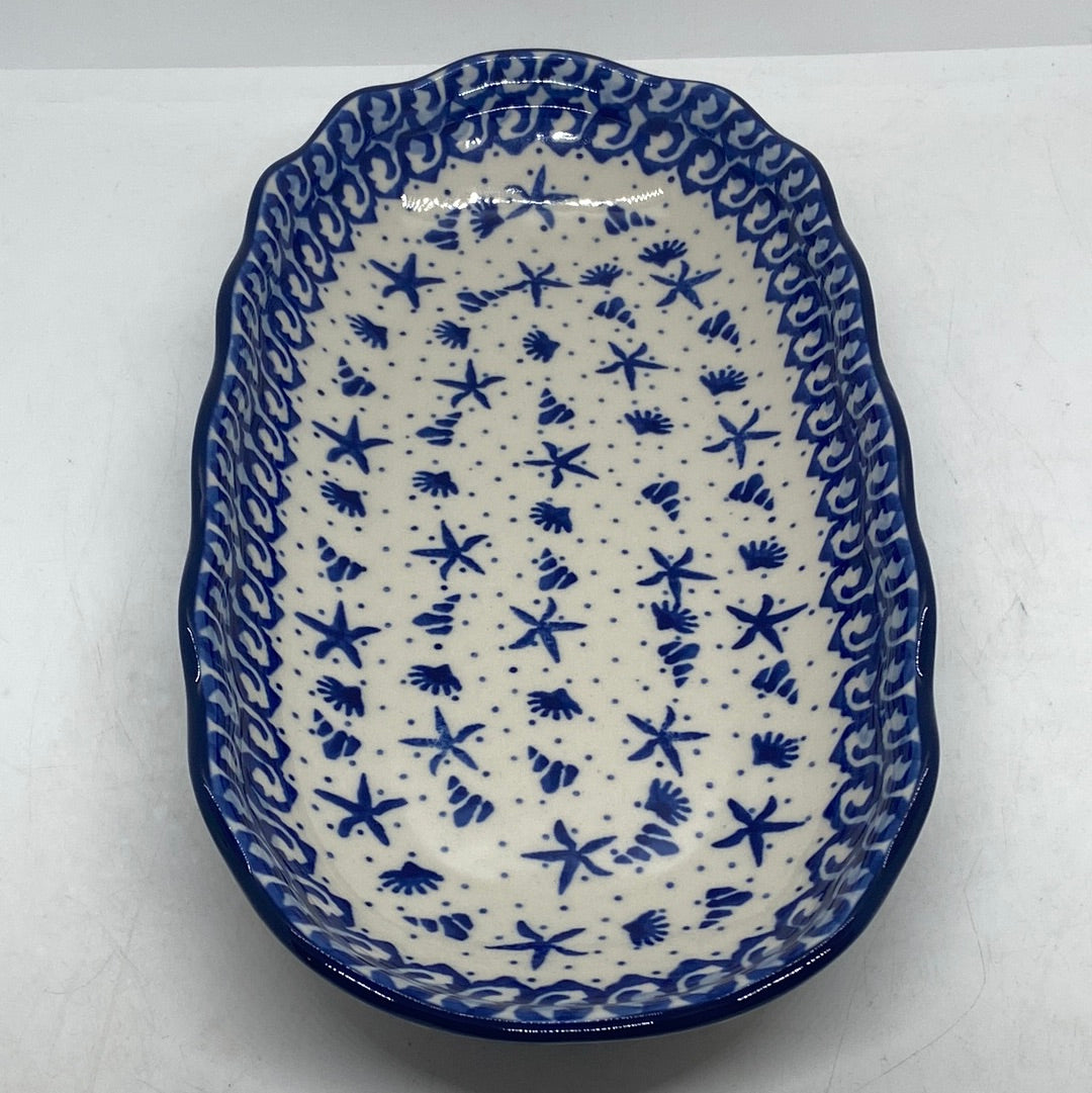 Tray ~ Scalloped Oval ~ 6.25 x 12.5 inch ~ 1016X - T1!