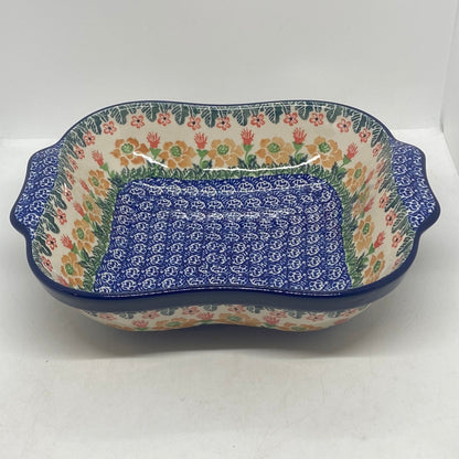 Bowl ~ Square w/ Handles ~ 1384X - T3!
