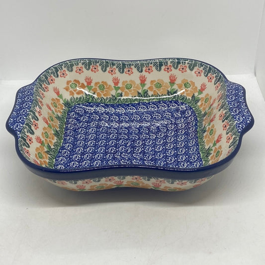 Bowl ~ Square w/ Handles ~ 1384X - T3!