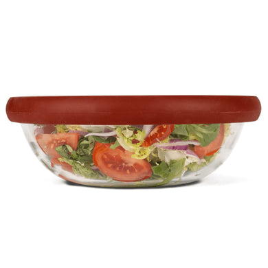 Terra Cotta X-Large Flexible Silicone and Glass Bowl Lid