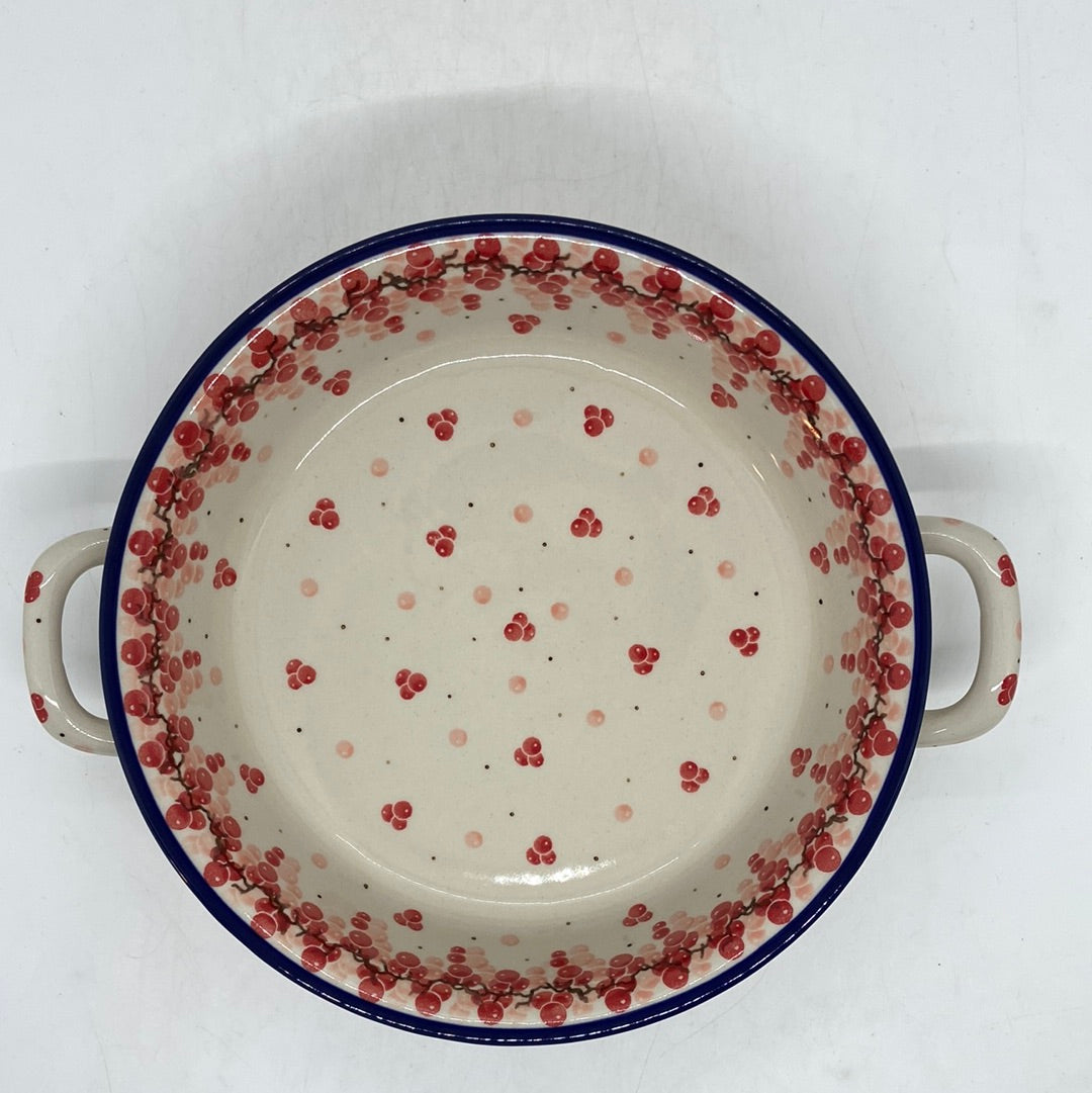 Baker ~ Round w/ Handles ~ 8 inch ~ 2387X ~ T4!