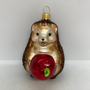Hedgehog Polish Glass Blown Ornament