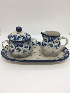 Cream (6 oz) & Sugar (7oz) w/Plate ~ 2222X - T4!