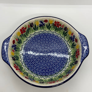 141 Baker ~ Round w/ Handles ~ 8 inch ~ U3787 ~ U4!