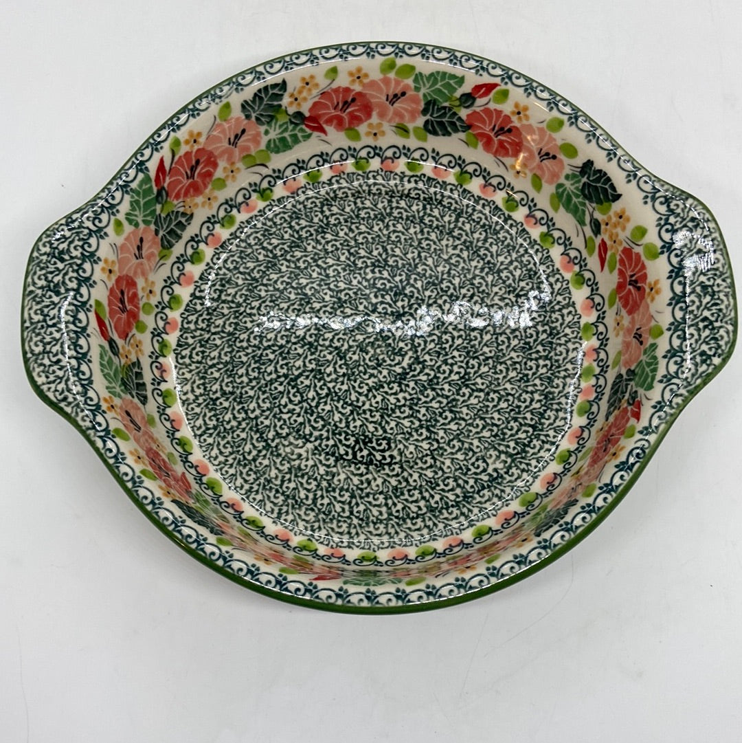 141 Baker ~ Round w/ Handles ~ 8 inch ~ U4799 ~ U3!