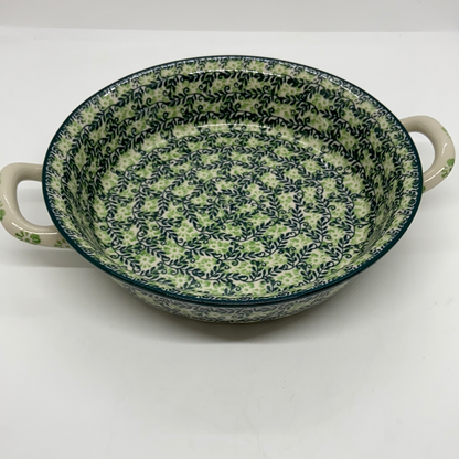 Baker ~ Round w/ Handles ~ 8 inch ~ 1888Q - T4*
