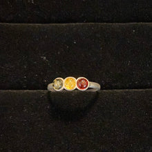 Load image into Gallery viewer, Multi-Color Amber Ring with Sterling Silver