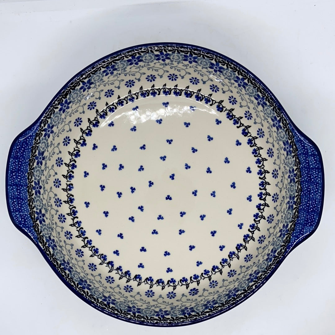 417 ~ Baker ~ Round w/ Handles ~ 10" - 2158X ~ T3!