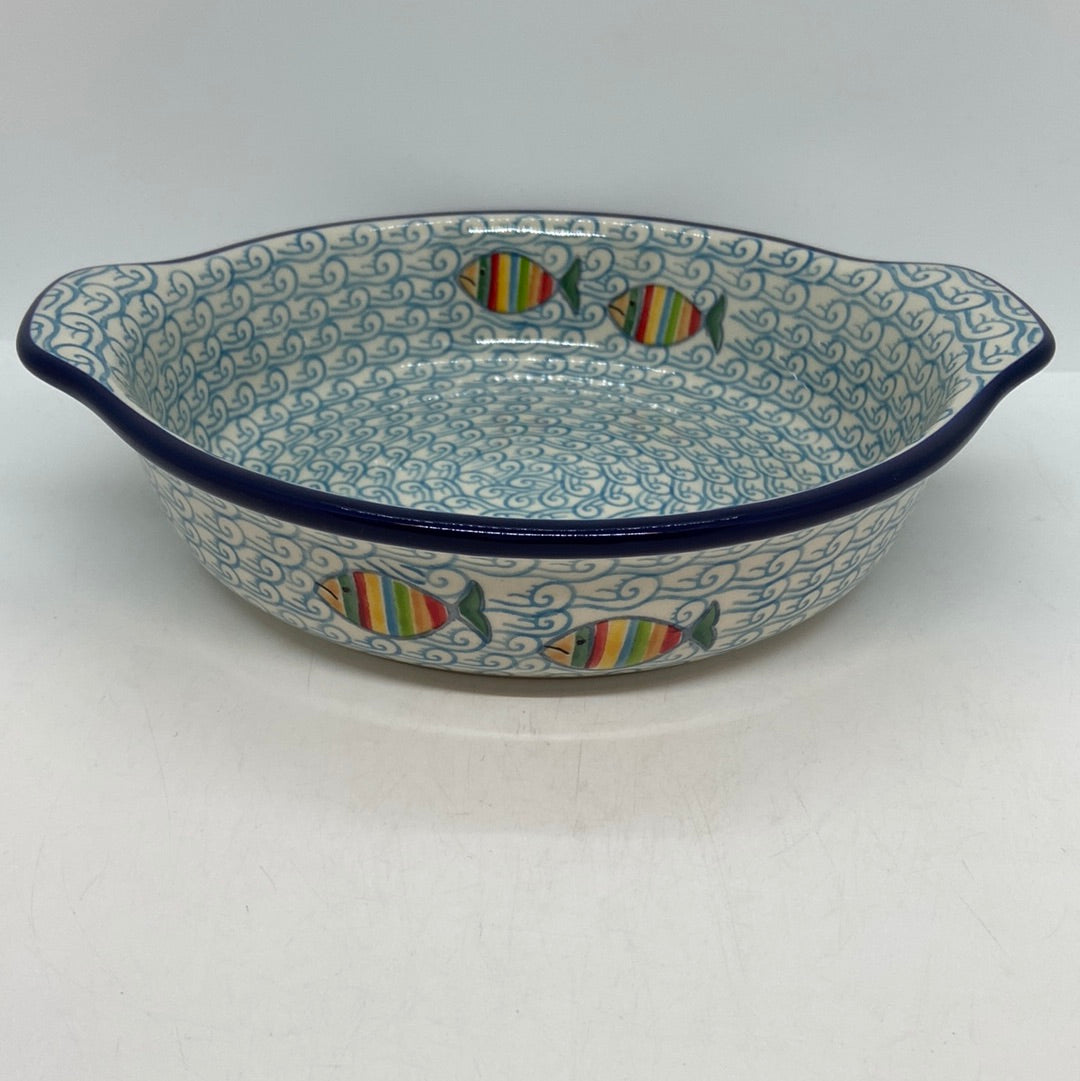 141 Baker ~ Round w/ Handles ~ 8 inch ~ 2540X ~ T4!