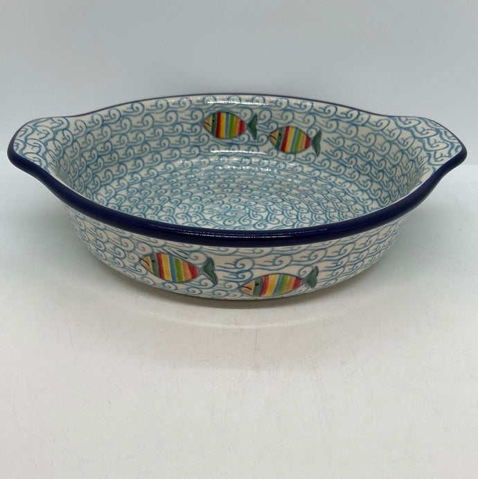 141 Baker ~ Round w/ Handles ~ 8 inch ~ 2540X ~ T4!
