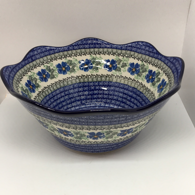 693 ~ Bowl ~ Wavy Edge ~ Large ~ 12