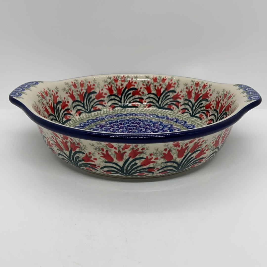 Baker ~ Round w/ Handles ~ 8 inch ~ 1437X ~ T3!