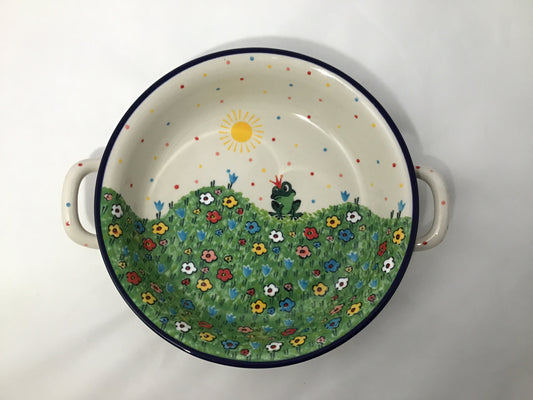 Baker ~ Round w/ Handles ~ 8 inch ~ U4877 ~ U6*