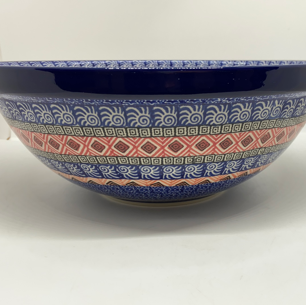Bowl ~ Nesting ~ 10.75 W ~ Red Aztec