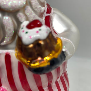 Baking Santa Polish Hand Blown Ornament
