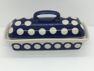 A108 Butter Dish Polka Dots - D64